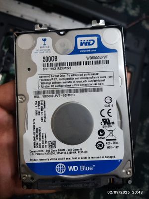 Noutbook loptop uchun hdd 500Gb koʻp ishlamagan