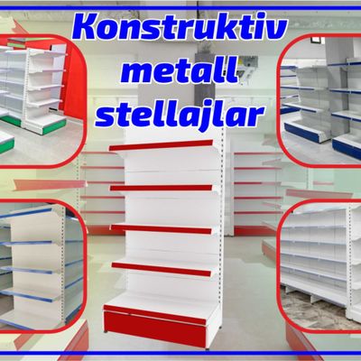 Стеллаж металлический сборный, konstruktiv metall stellajlar