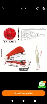 Mini qoʻlda tikish mashinasi toʻplami iplari bilan