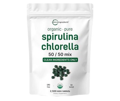 Spirulina Chlorella 50/50 mix,2500 tablet organic,ARZON NARXDA Chegirm