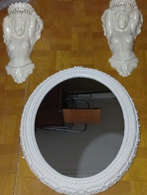 Продам зеркало комплект из гипса ручной работы