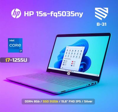 HP 15s-fq5035ny / i7-1255U/ 8Gb D4/ SSD 512Gb/ 15,6" FHD IPS