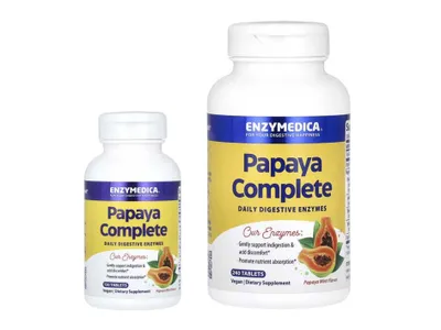 Enzymedica Papaya Complete папайя и мята 120 и 240 таблеток