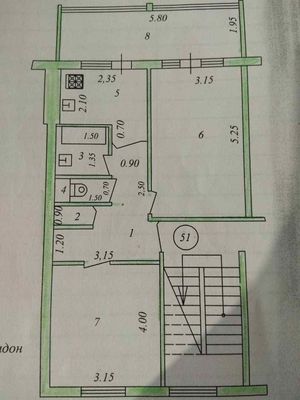 Юнусабад 14 квартал 2/1/4 (60²) ипотека продаётся квартира