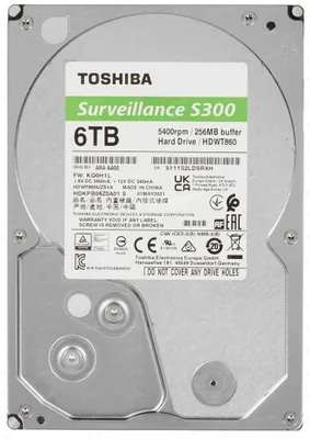 Внутренний жесткий диск - Toshiba 6TB 6GB/S SATA III 5400 ( S300 )