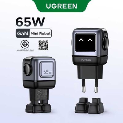 UGREEN CD361 Uno RG 65W GaN 2C+U EU Plug For Laptop/Macbook/Ultrabook