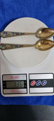 Серебряные чайные ложки проба 875