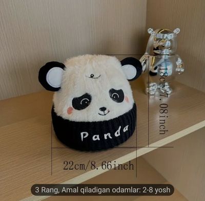 Panda shapka bolalar uchun. Xitoydan kelgan yangi