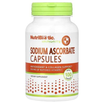 NutriBiotic, Sodium Ascorbate, Аскорбат натрия, 100 и 250 капсул