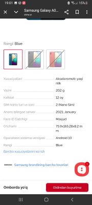 Samsung Galaxy A02 2/32 GB 900ming