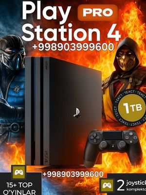 Playstation 4 Pro Ps4 Pro Top с играми 2-джойстик New