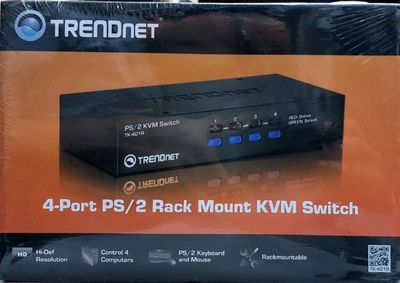 TRENDnet 4-Port PS2 Rack Mount KVM Switch, TK-401R