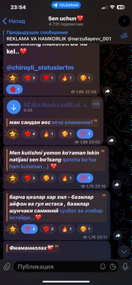 Telegram kanal sotiladi