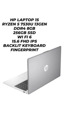 Hp laptop R5 7530u i5 13gen 8gb 256gb 15.6 fhd ips