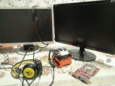 Видеокарта 2 монитора наушники кулер