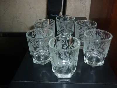 Хрустальные стопки. Винтаж СССР. Гусь хрусталь - 70 х годов.