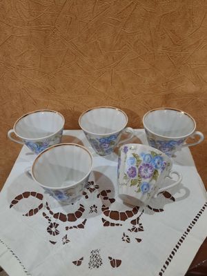 Абсолютно новые, красивые чайные чашки (200мл), Ленинградский ФЗ. Кост