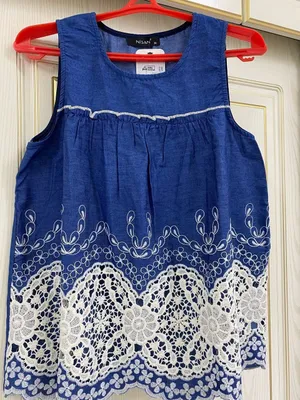 джинсовая блузка без рукавов