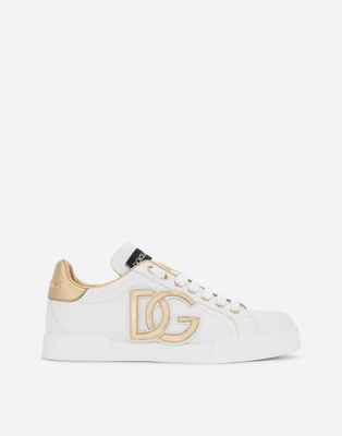 Calfskin Portofino sneakers with DG logo