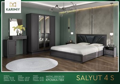 Sifatli va zamonaviy yotoqxona garnituri tayyor holatda