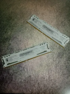 Оперативная память micron BallistiX белая, 8гб 2 планки