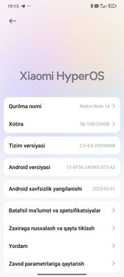 Redmi note 14 garantiyasi bn