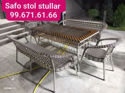 Safo devan rattan tolali stol stullar