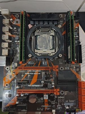 Комплект Xeon 2670 12 ядер 24 потока + RX580