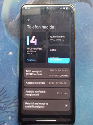 Poco x 4 pro 5g 8/256