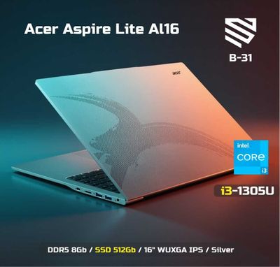 Ноутбук Acer Aspire Lite AL16 / I3-1305U / 8Gb D5 / SSD 512Gb