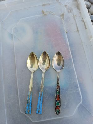 Серебрянные кофейные ложки позолота 875 проба