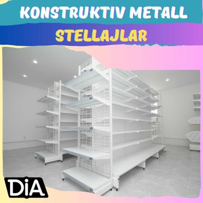 Стеллаж металлический сборный, konstruktiv metall stellajlar