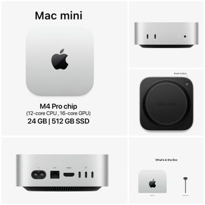 Mac mini M4 Pro chip 24/512GB (MCX44LL/A)