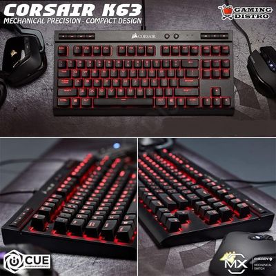 СКИДКА! Механическая клавиатура Corsair K63 с мультимедиа