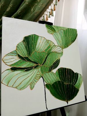 Interyer kartina, razmeri 40×40 sm, 100% qo'l.mehnati
