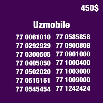 Uzmobile gold chiroyli raqamlari/ Золотые красивые номера Узмобайл