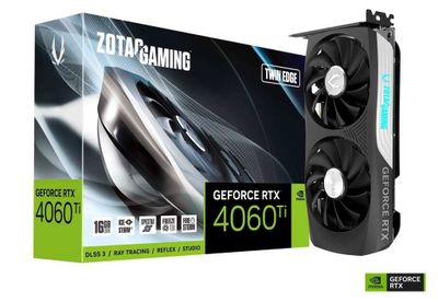 Видеокарта ZOTAC GeForce RTX 4060 Ti 16 ГБ