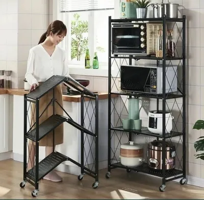 Стеллаж металлический с полками в комнату для дома открытый напольный