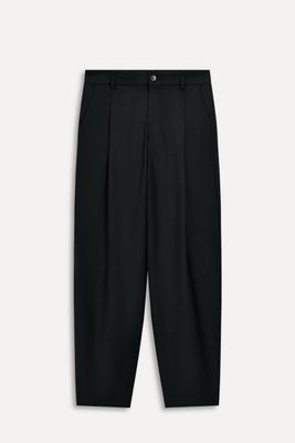 Черные брюки ZARA прямого кроя