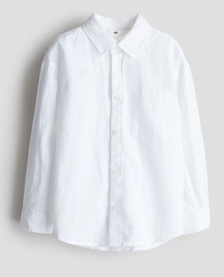 Белые рубашки H&M на мальчика 7-8 лет