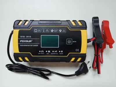 Зарядное устройство Foxsur 12В-24В 8А Зарядка для аккумулятора авто