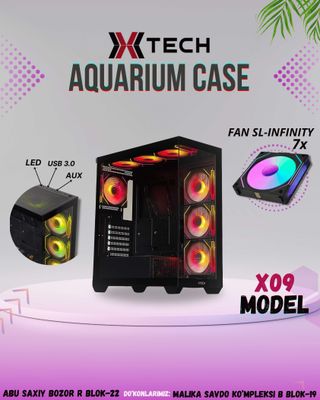 Xtech aquarium RGB CASE X009