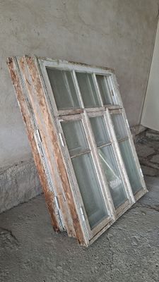 Deraza 3 ta. Shishalari bilan birga.