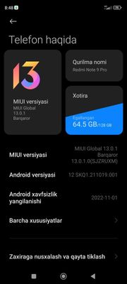 Redmi 9 pro tel yaxshi xolatda