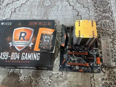 Топ комплект huananzhi x99 BD4 + 2666v3 + 32gb ddr4 + kuller 6 trubok