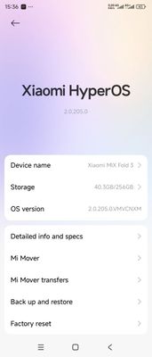 Mi mix fold3 12 ozu 256 hotira