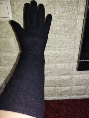 Перчатки зимние удлиненные
