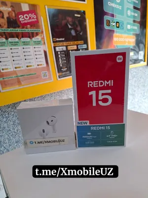 Redmi 15 6+2/128GB yangi karobka