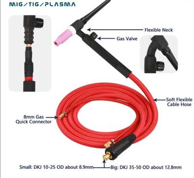 Сварочная горелка TIG WP17 DKJ 35-50 3 метра