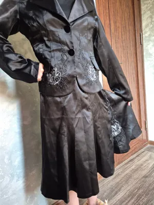 костюм юбка атласное